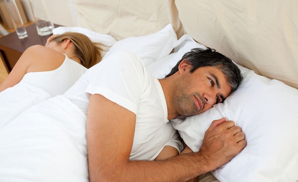 Cilvēkam ir problēmas ar potenci