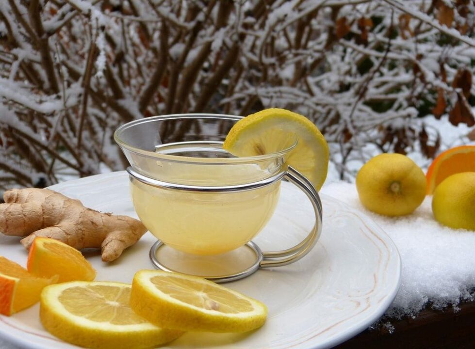 tēja ar citronu uz ingvera bāzes potences uzlabošanai